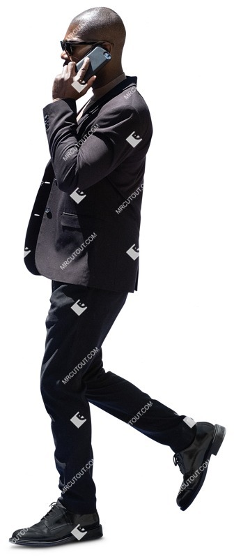 Man with a smartphone walking people png (13688)