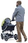 Man with a stroller walking people png (2208) - miniature