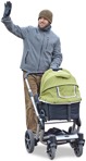 Man with a stroller walking human png (2744) - miniature