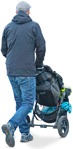 Man with a stroller walking people png (2814) - miniature