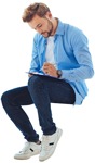 Man writing person png (3869) - miniature
