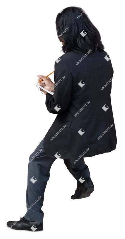 Man writing entourage people (17093)