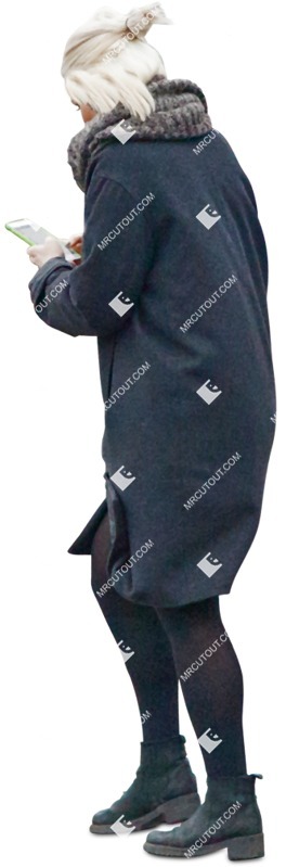Middle age elderly woman cut out people (3004)