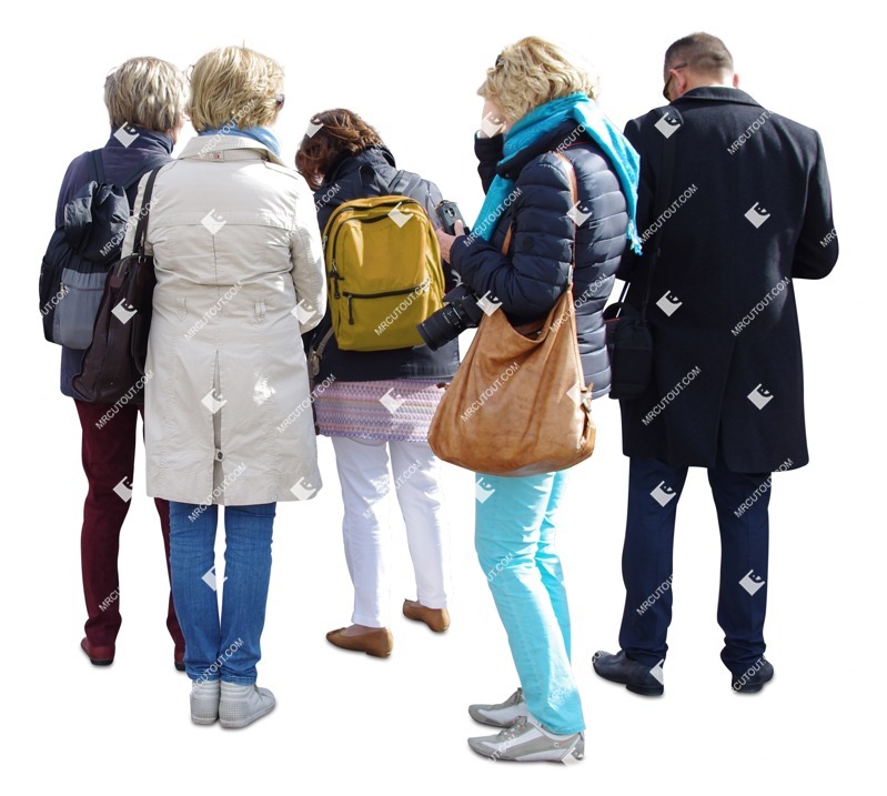 Middle age group man woman standing people png (2149)