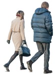 Middle age group man woman walking people png (2393) - miniature