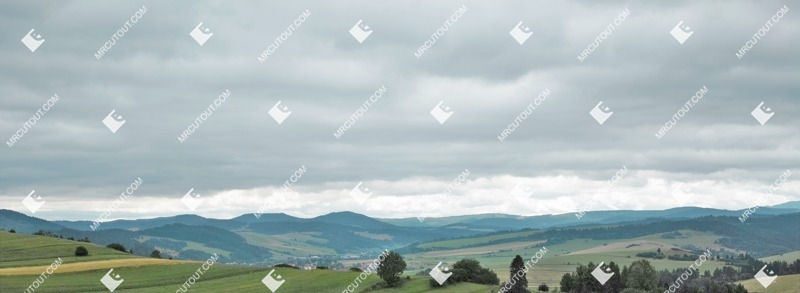 Mountains fields png background cut out (6869)