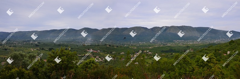 Mountains hills trees png background cut out (7619)
