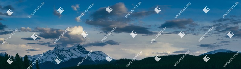 Mountains trees cut out background png (5498)