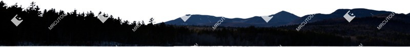 Mountains trees png background cut out (5641)