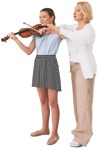 Cut out people - Music Lesson Standing 0001 | MrCutout.com - miniature