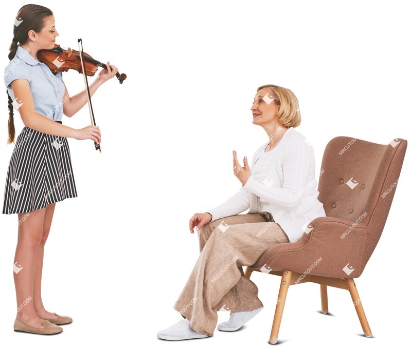 Music lesson standing and sitting people png (5063)