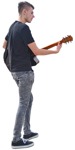 Musician standing people cutouts (3485) - miniature