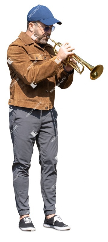 Musician standing cut out pictures (16116)