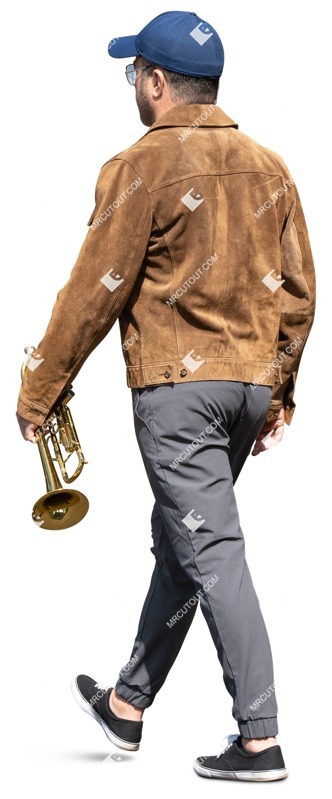 Musician walking cut out pictures (16224)