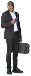 Musician with a smartphone standing people png (12903) - miniature