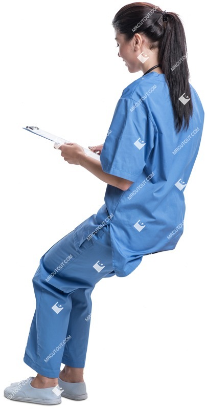 Nurse sitting person png (4503)