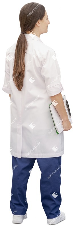 Nurse standing entourage people (12735)