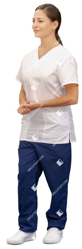 Nurse standing entourage people (11745)