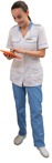 Nurse with a smartphone writing human png (6138) - miniature