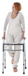 Cut out people - Disabled Person With Caregiver 0016 | MrCutout.com - miniature