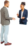 Cut out people - Salesman With Clients 0042 | MrCutout.com - miniature