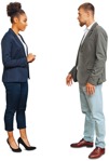 Salesman with clients people png (4627) - miniature