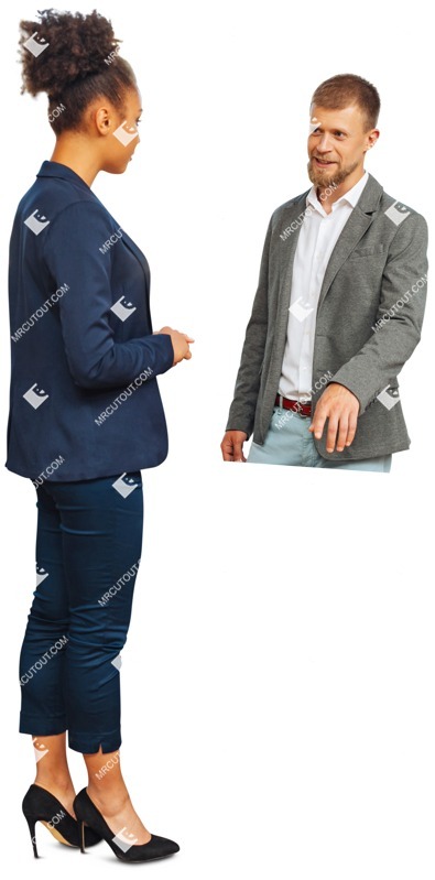 Salesman with clients people png (4754)
