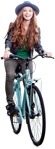 Teenager cycling people cutouts (4527) - miniature