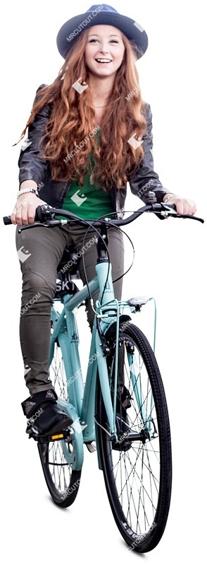Teenager cycling people cutouts (4527)