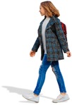Cut out people - Teenager Girl Walking 0001 | MrCutout.com - miniature