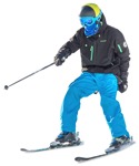 Teenager skiing people cutouts (2587) - miniature
