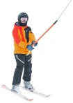 Cut out people - Teenager Skiing 0006 | MrCutout.com - miniature