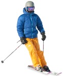 Cut out people - Teenager Skiing 0009 | MrCutout.com - miniature