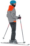 Cut out people - Teenager Skiing 0010 | MrCutout.com - miniature
