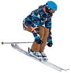 Cut out people - Teenager Skiing 0011 | MrCutout.com - miniature