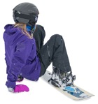 Cut out people - Teenager Skiing 0014 | MrCutout.com - miniature