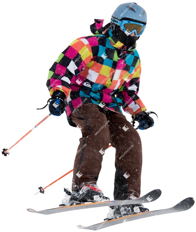 Teenager skiing people png (2855)