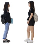 Teenager standing entourage people (6161) - miniature