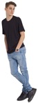 Cut out people - Teenager Standing 0028 | MrCutout.com - miniature
