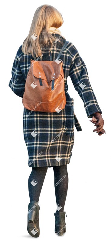 Teenager walking cut out people (2527)