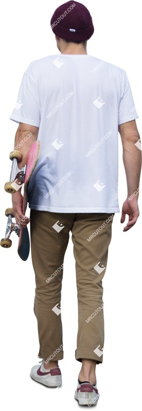 Teenager with a skateboard people png (6851)