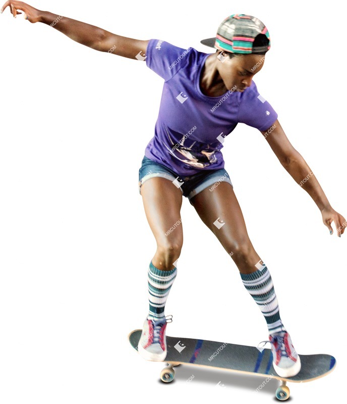 Teenager with a skateboard people png (6662)