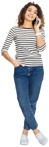 Teenager with a smartphone standing human png (4588) - miniature