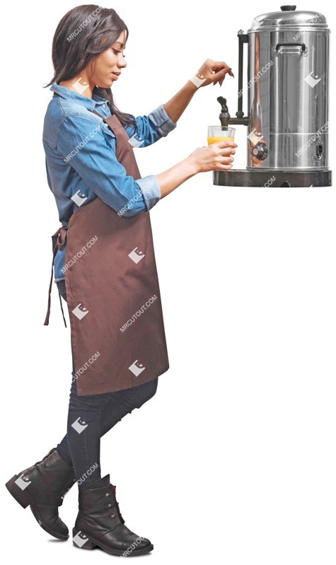 Waiter drinking people png (5767)