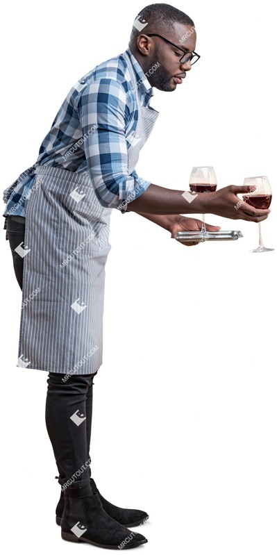 Waiter standing people png (4101)