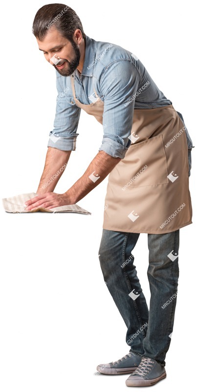 Waiter standing people png (4351)