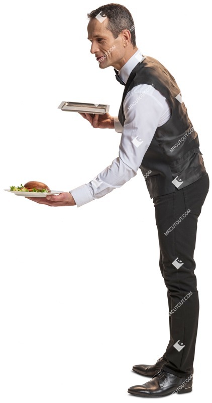 Waiter standing human png (5085)