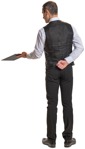 Waiter standing cut out people (4076) - miniature