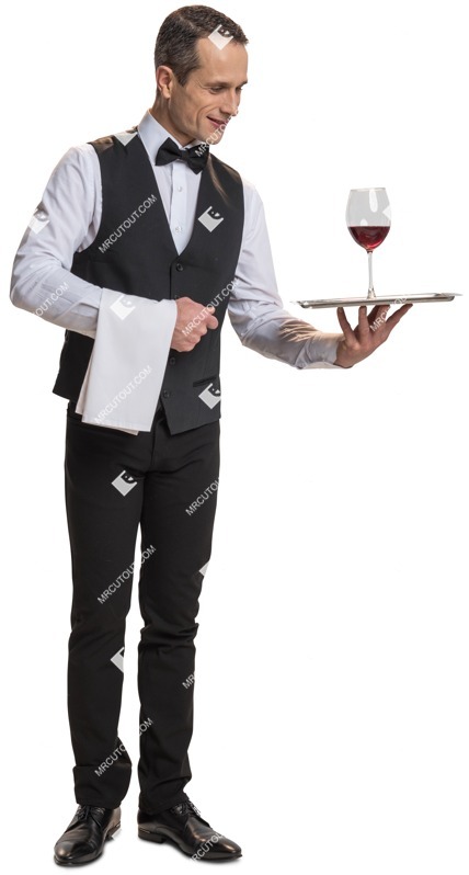 Waiter standing human png (4482)