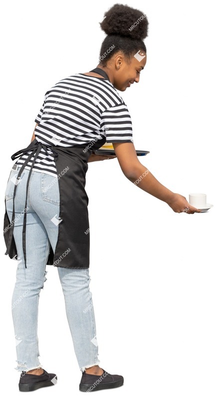 Waiter standing person png (10705)